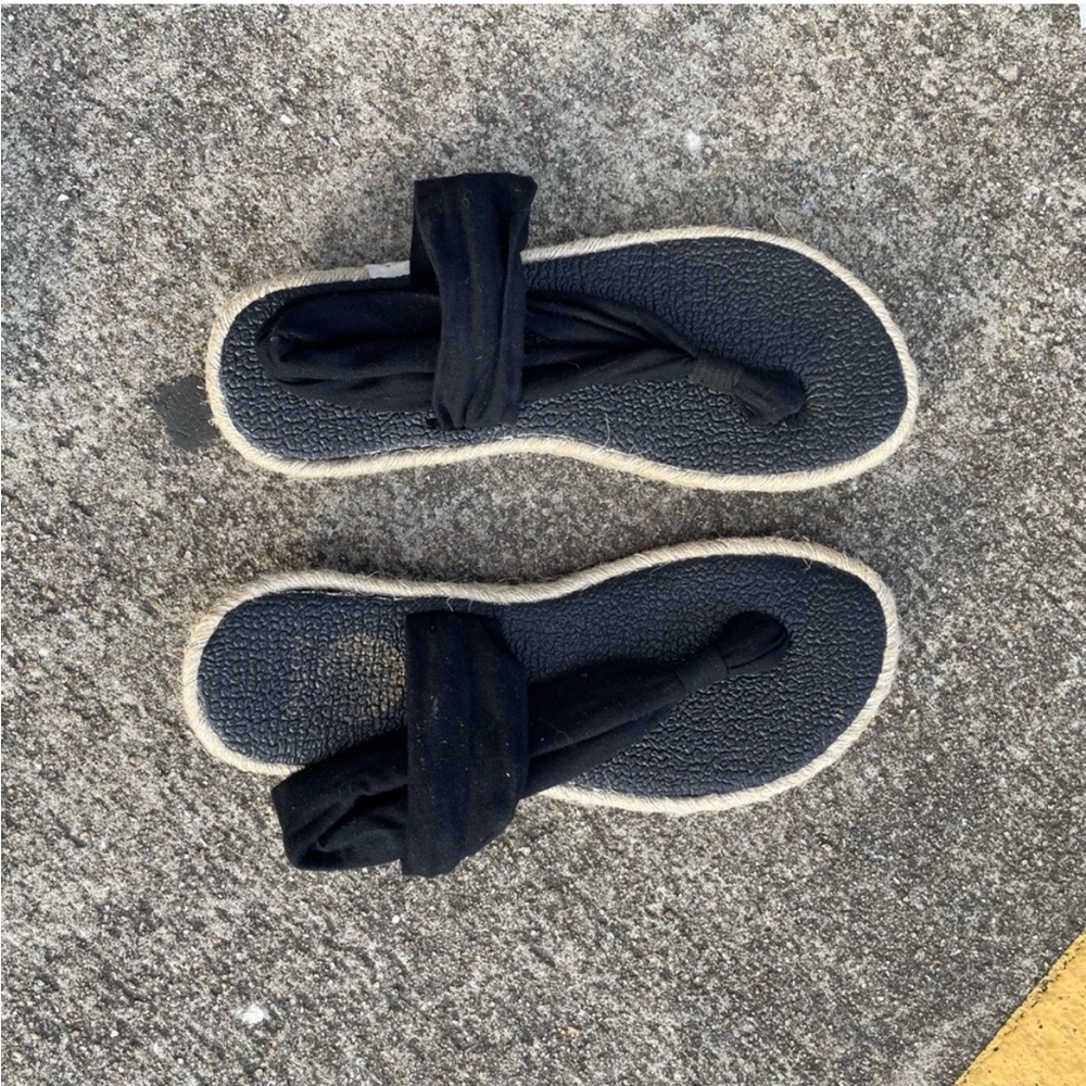 Black Sandals with Wrap Straps